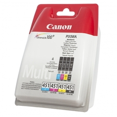 Набор картриджей Canon CLI-451CMYBk Multipack голубой, пурпурный, жёлтый, черный (6524B004) | Оригинальные